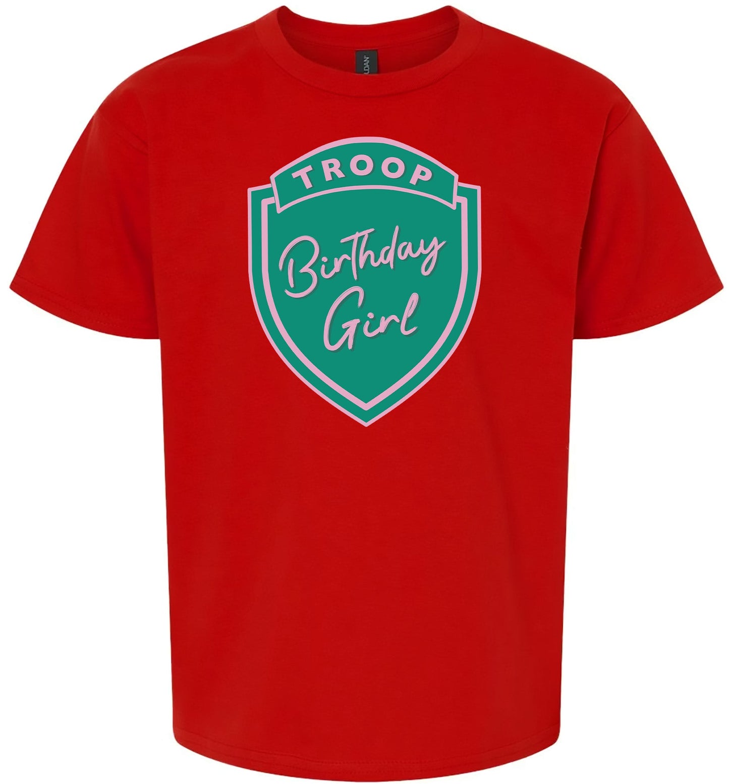 Troop Birthday Girl Children's Gildan Soft Shirt