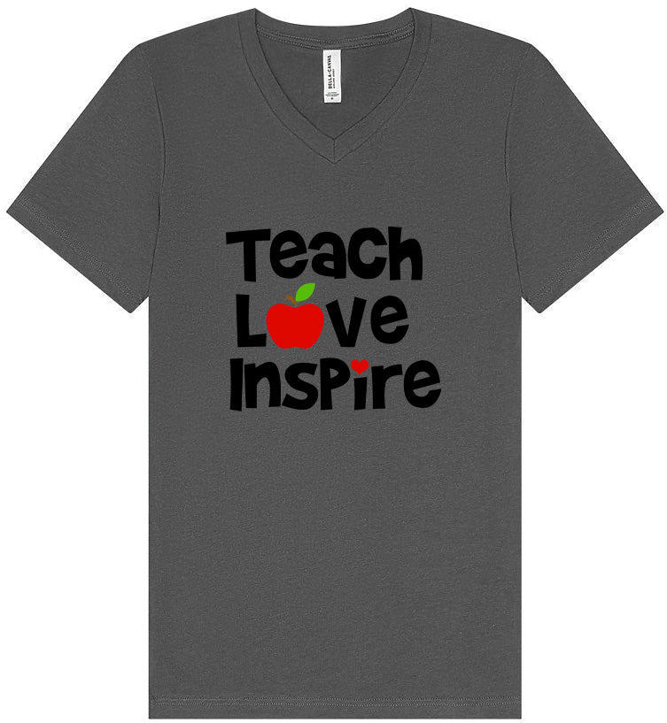 Teach Love Inspire Unisex V-Neck Shirt