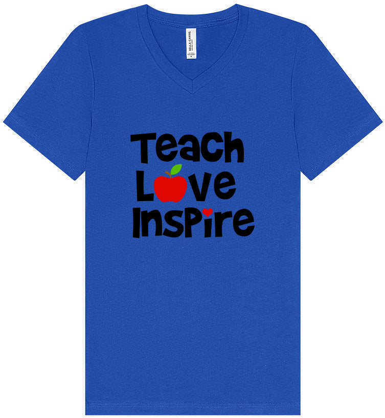 Teach Love Inspire Unisex V-Neck Shirt