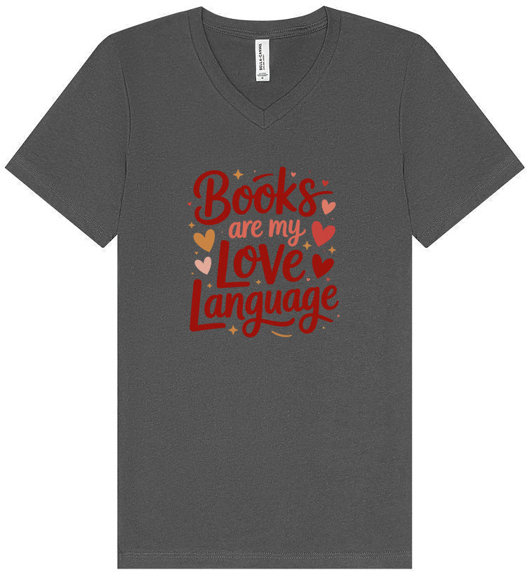 Books are my Love Language Unisex V-Neck Shirt