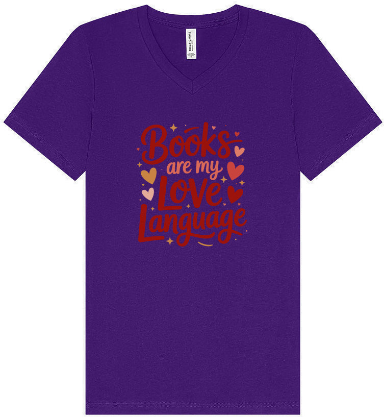Books are my Love Language Unisex V-Neck Shirt