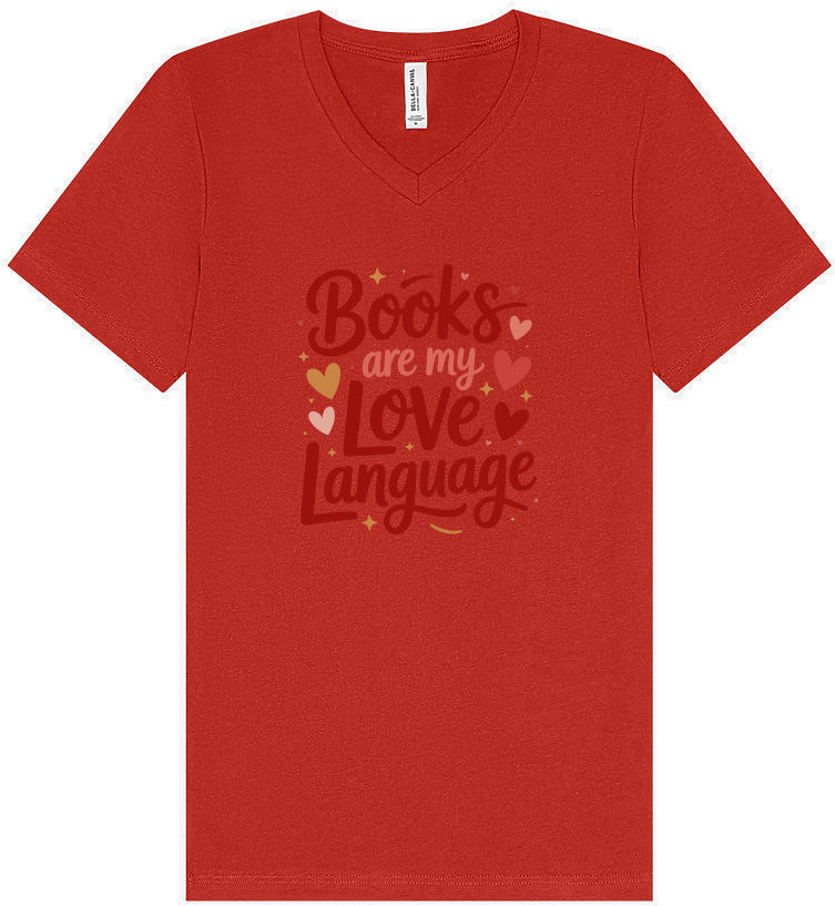 Books are my Love Language Unisex V-Neck Shirt