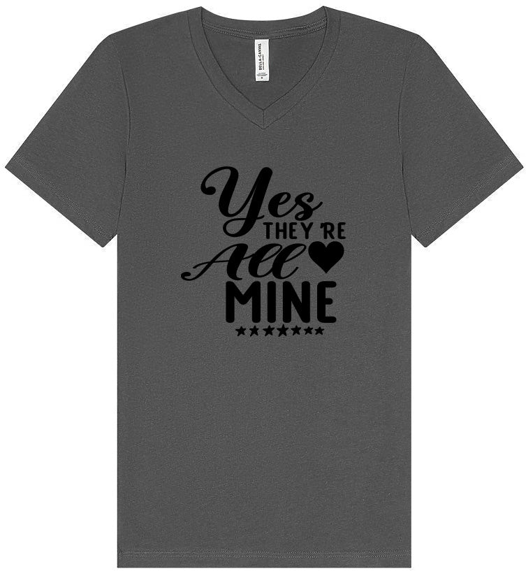 Yes They're All Mine Unisex V-Neck Shirt