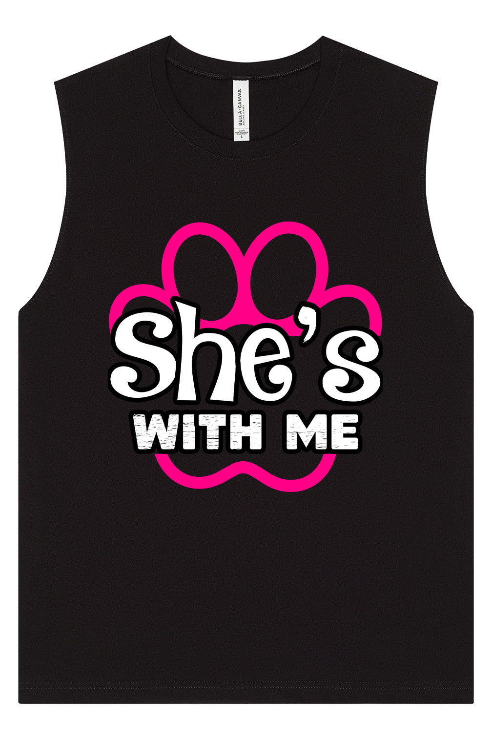 Neon Paws She's With Me Muscle Tank