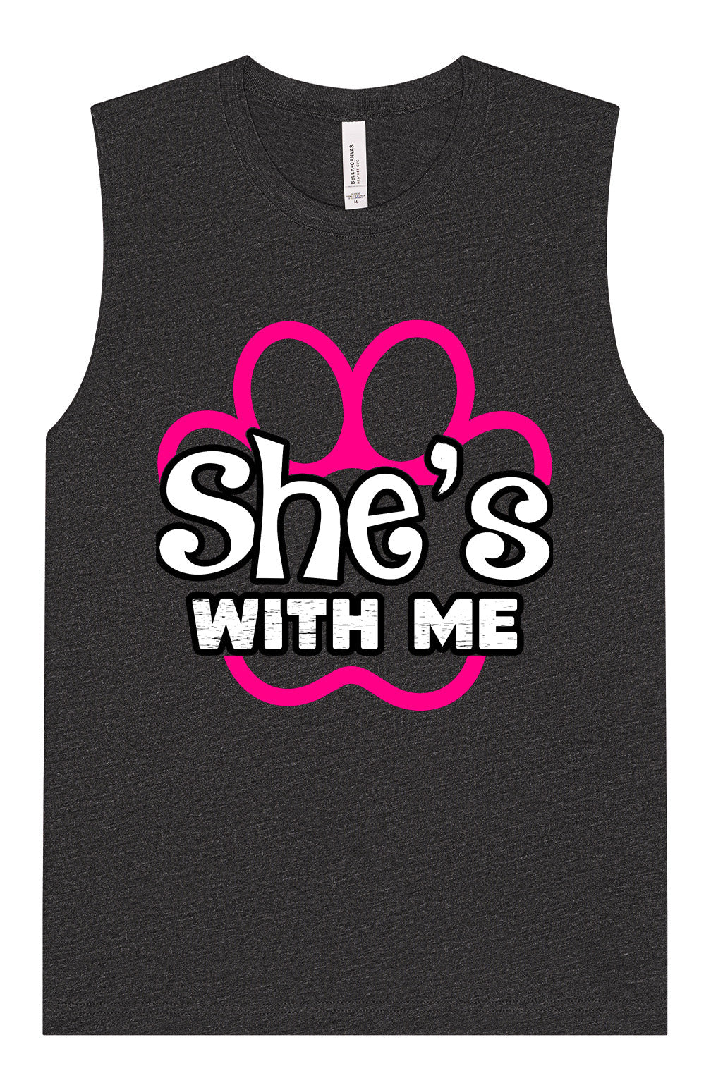 Neon Paws She's With Me Muscle Tank