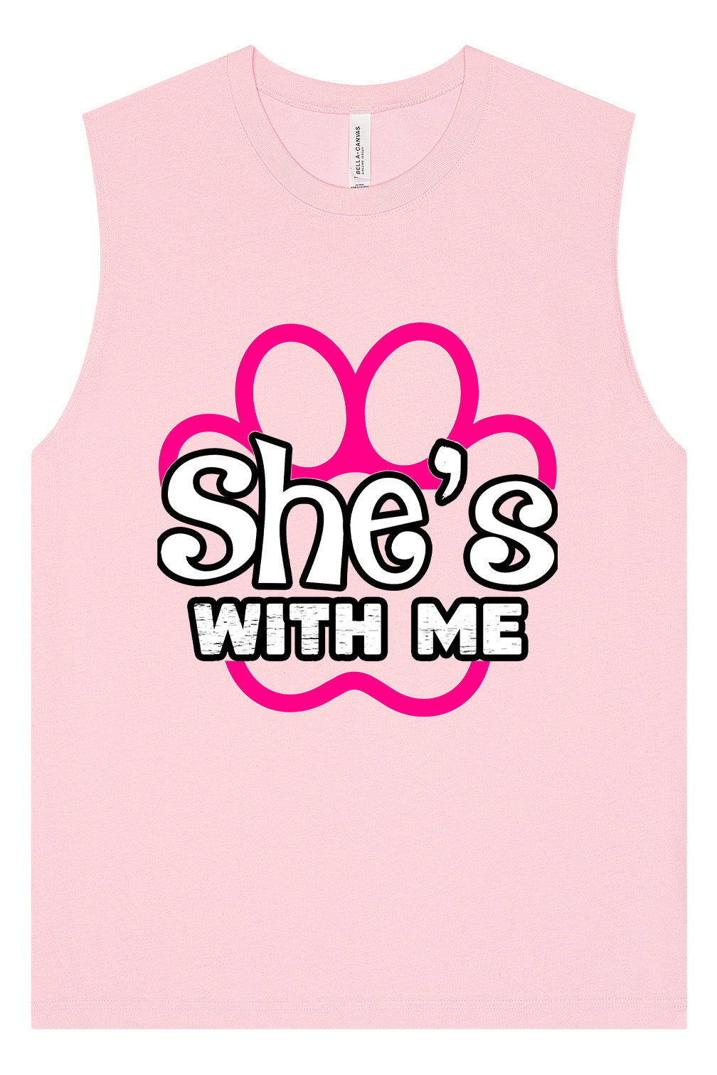 Neon Paws She's With Me Muscle Tank