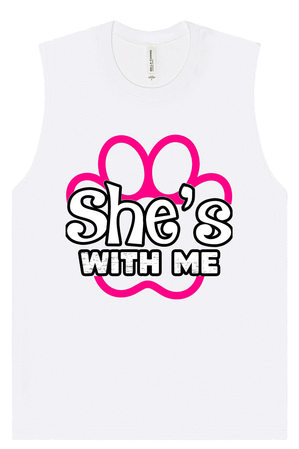 Neon Paws She's With Me Muscle Tank