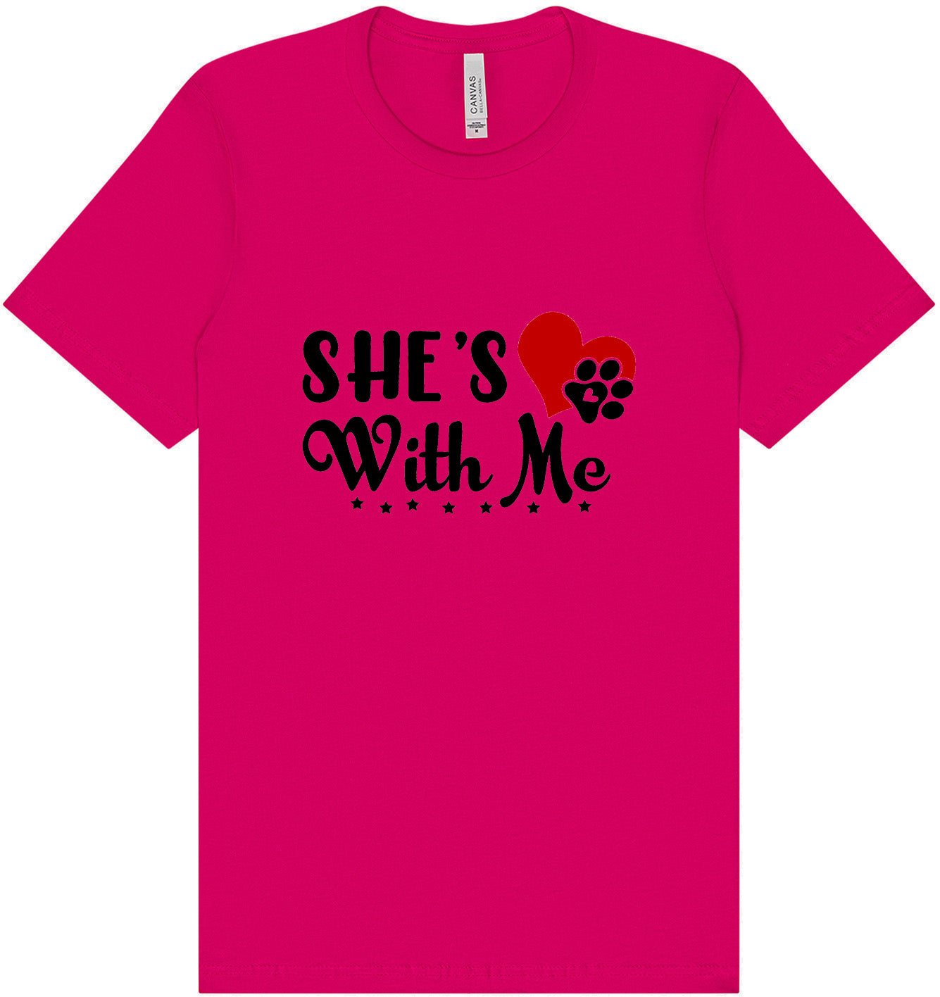 Cutesy She's With Me Adult Bella Canvas Shirt