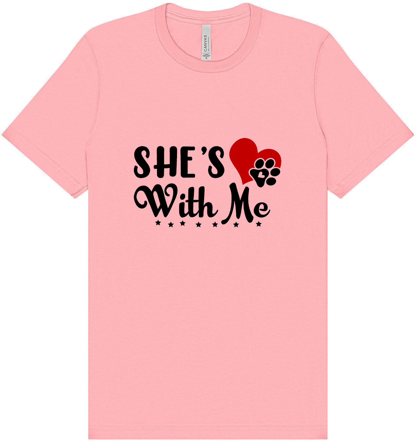 Cutesy She's With Me Adult Bella Canvas Shirt