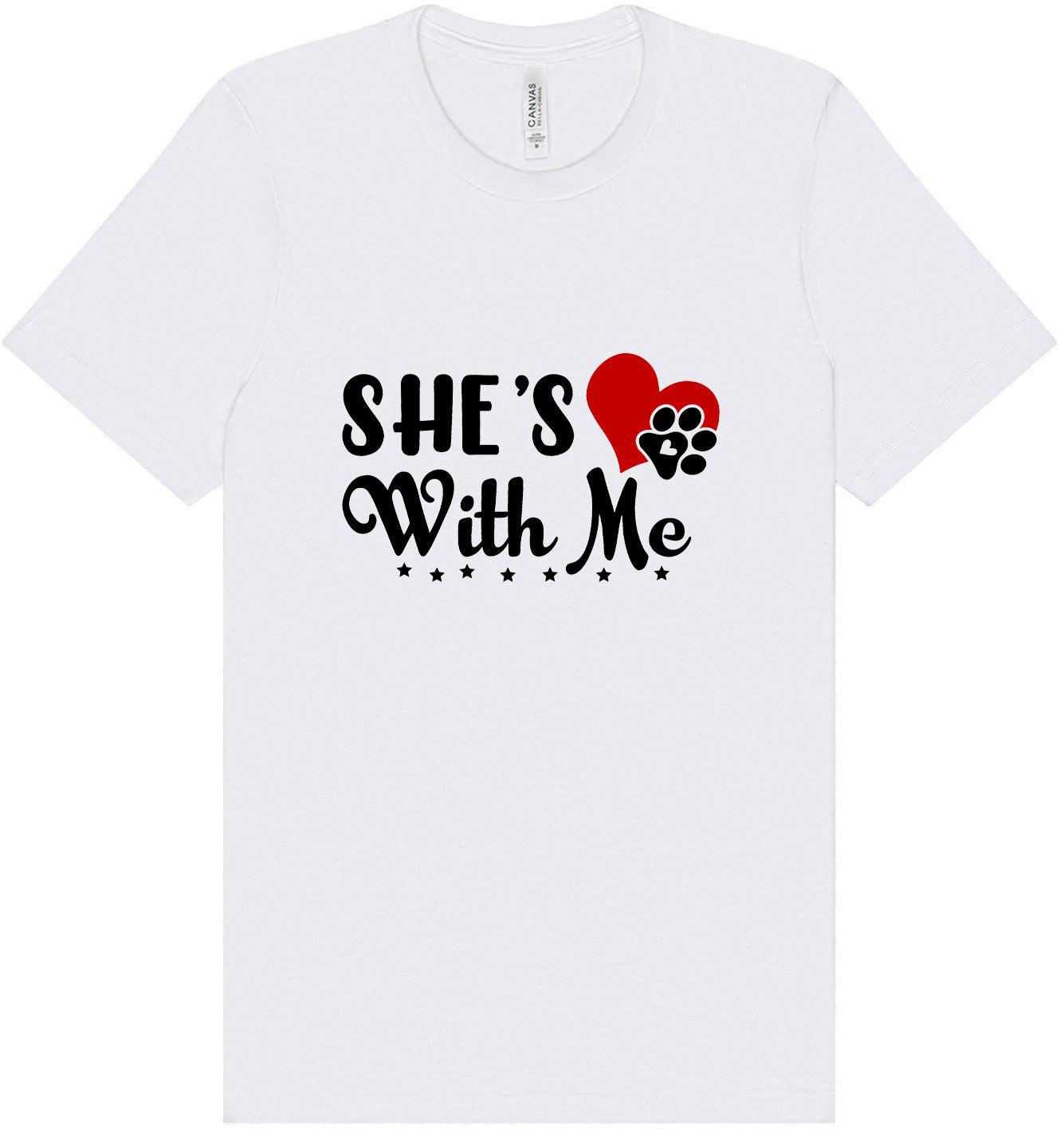 Cutesy She's With Me Adult Bella Canvas Shirt