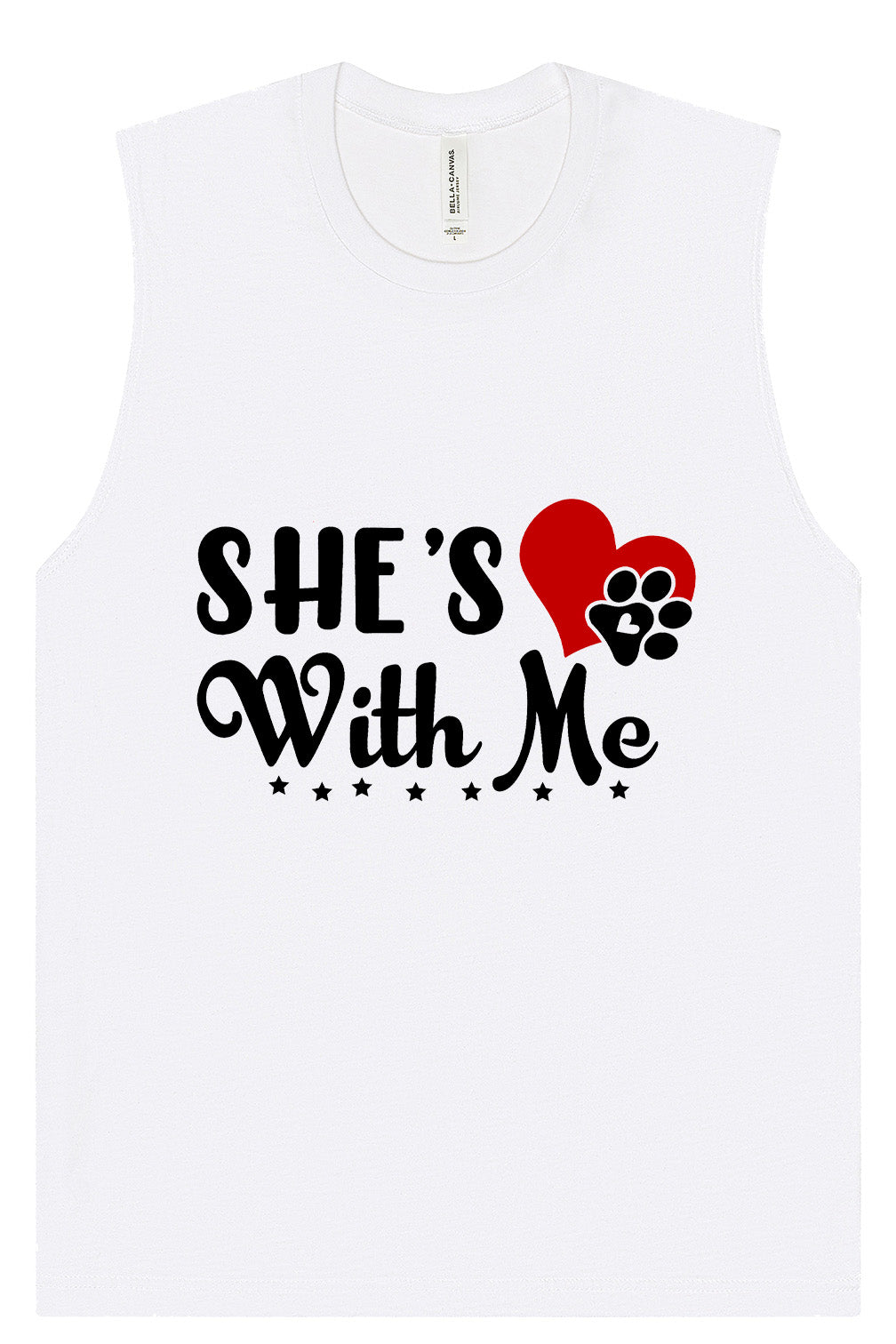 Cutesy She's With Me Muscle Tank