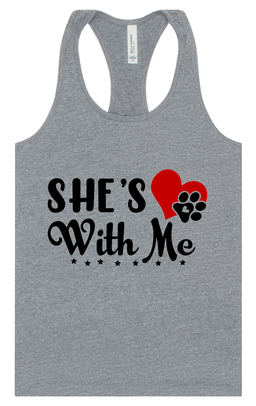 Cutesy She's With Me Women's Racerback Tank