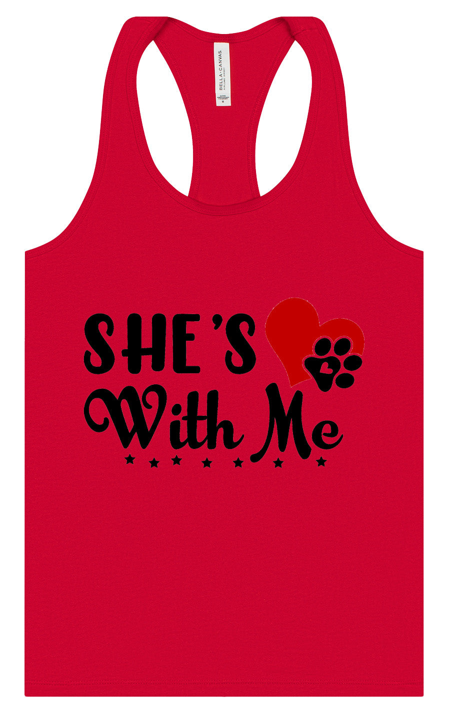 Cutesy She's With Me Women's Racerback Tank