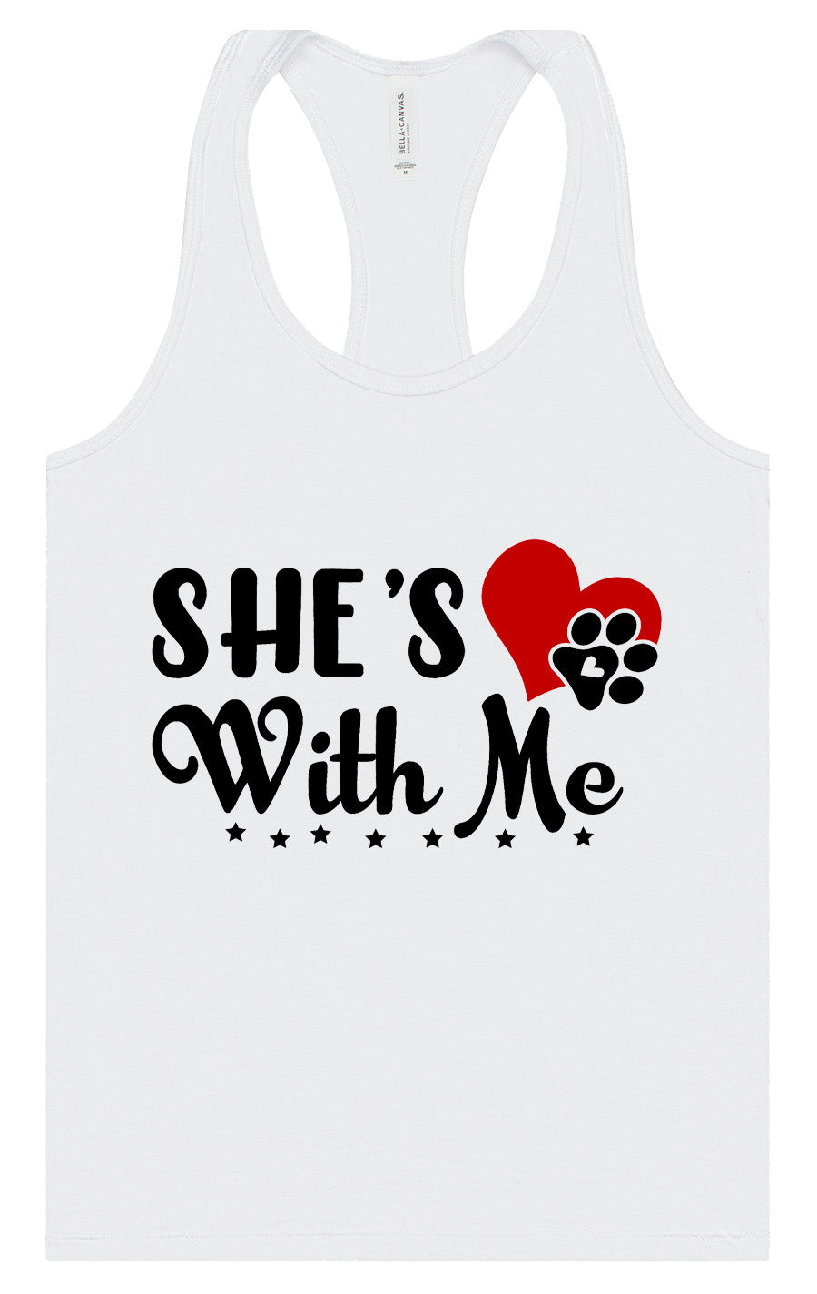 Cutesy She's With Me Women's Racerback Tank
