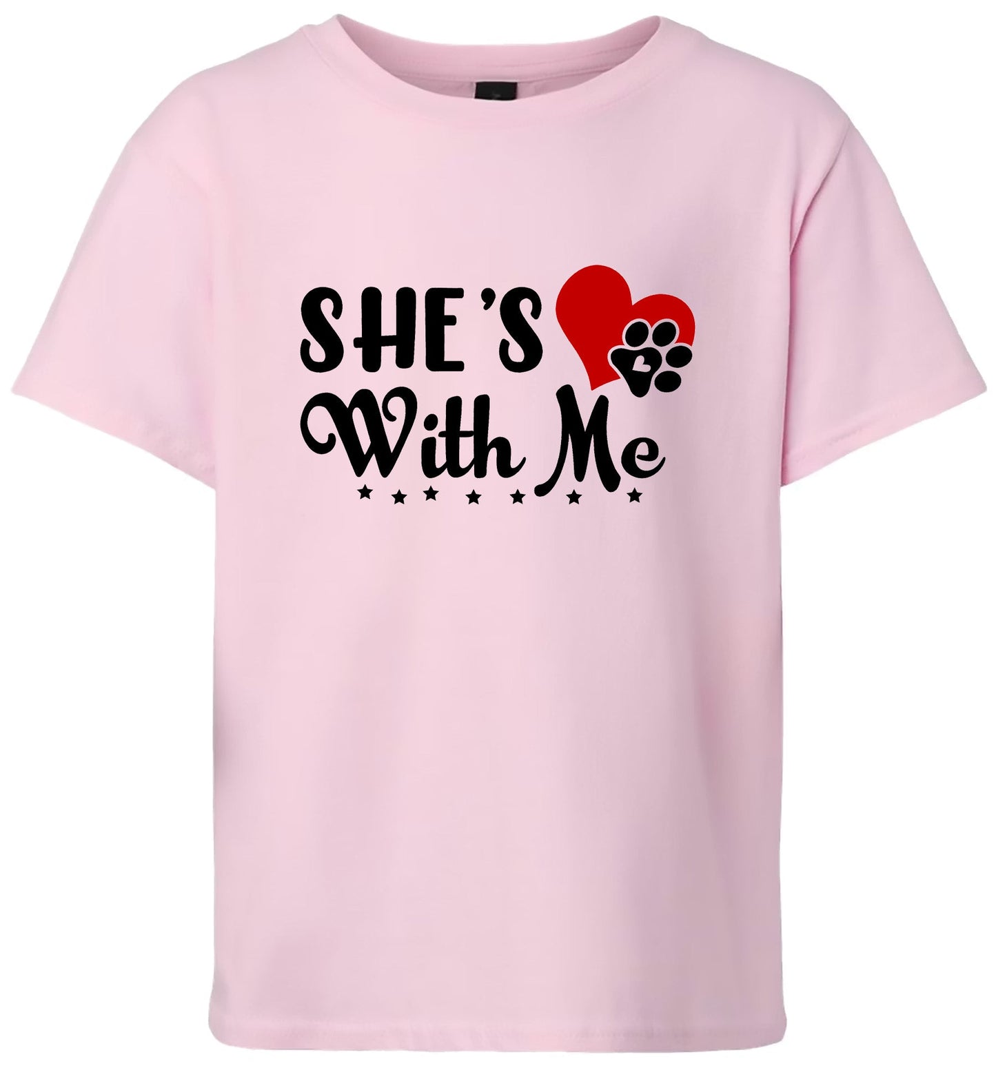 Cutesy She's With Me Children's Gildan Soft Shirt
