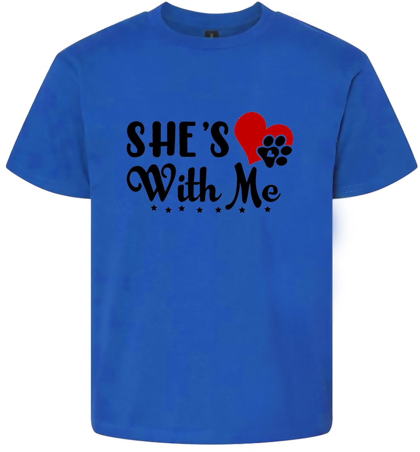 Cutesy She's With Me Children's Gildan Soft Shirt