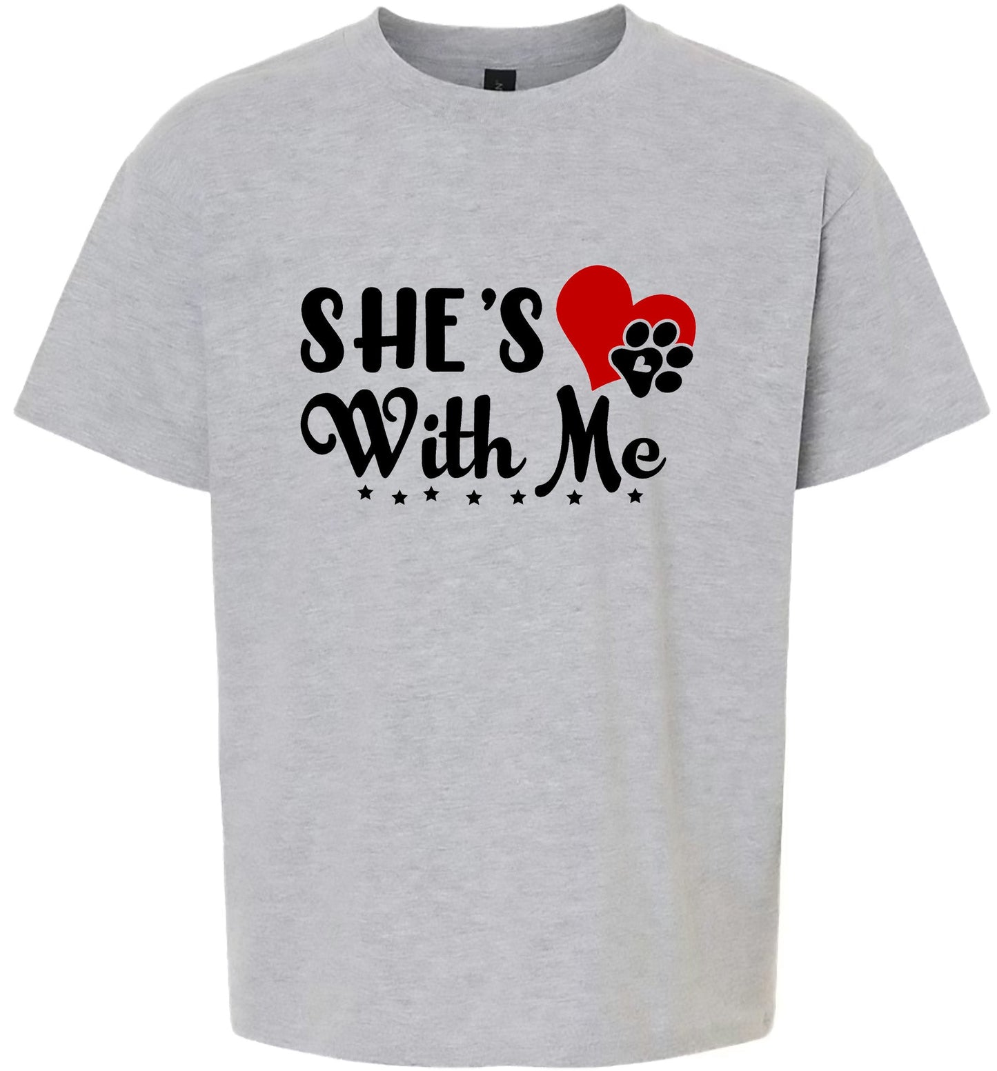 Cutesy She's With Me Children's Gildan Soft Shirt