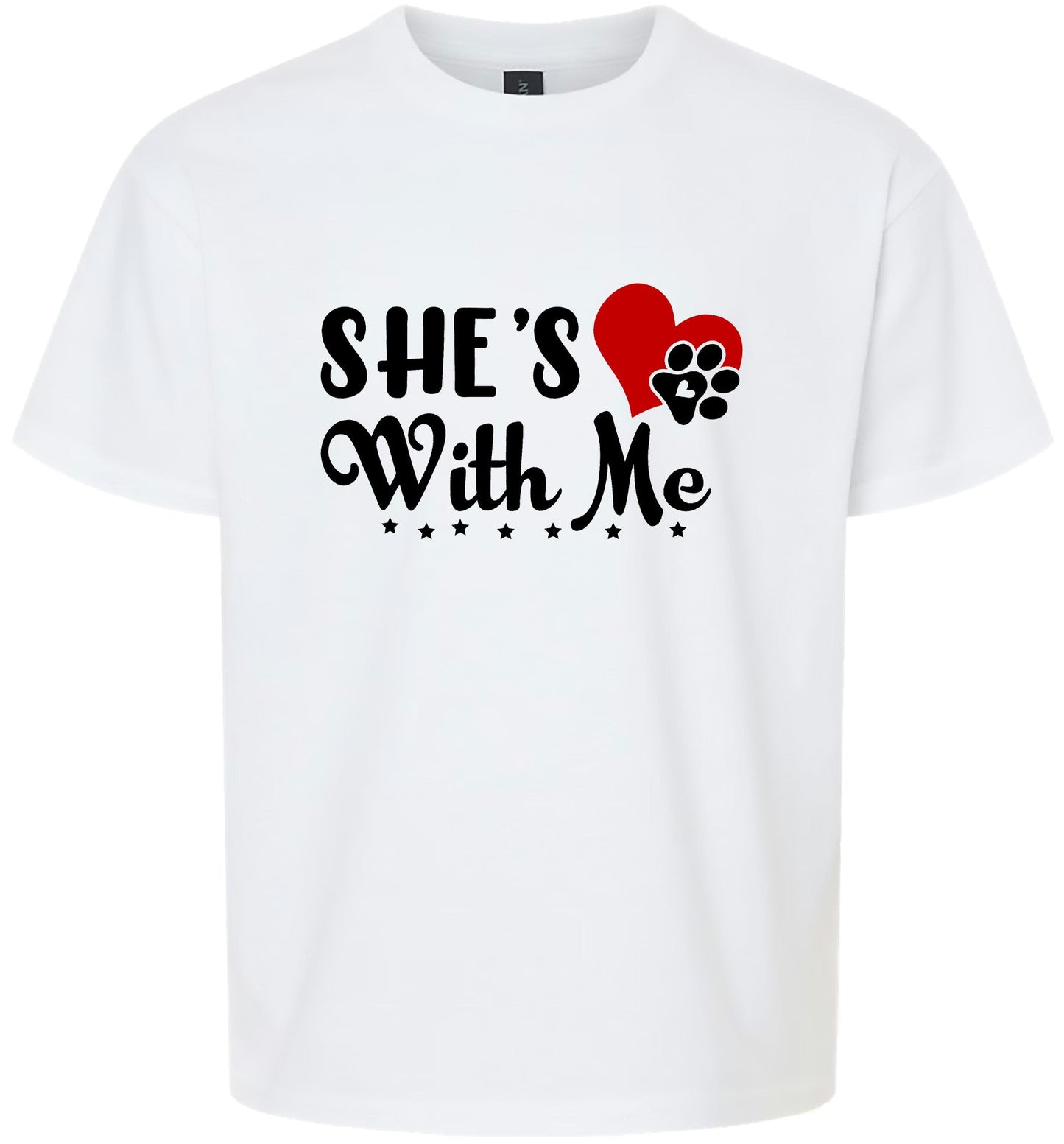 Cutesy She's With Me Children's Gildan Soft Shirt