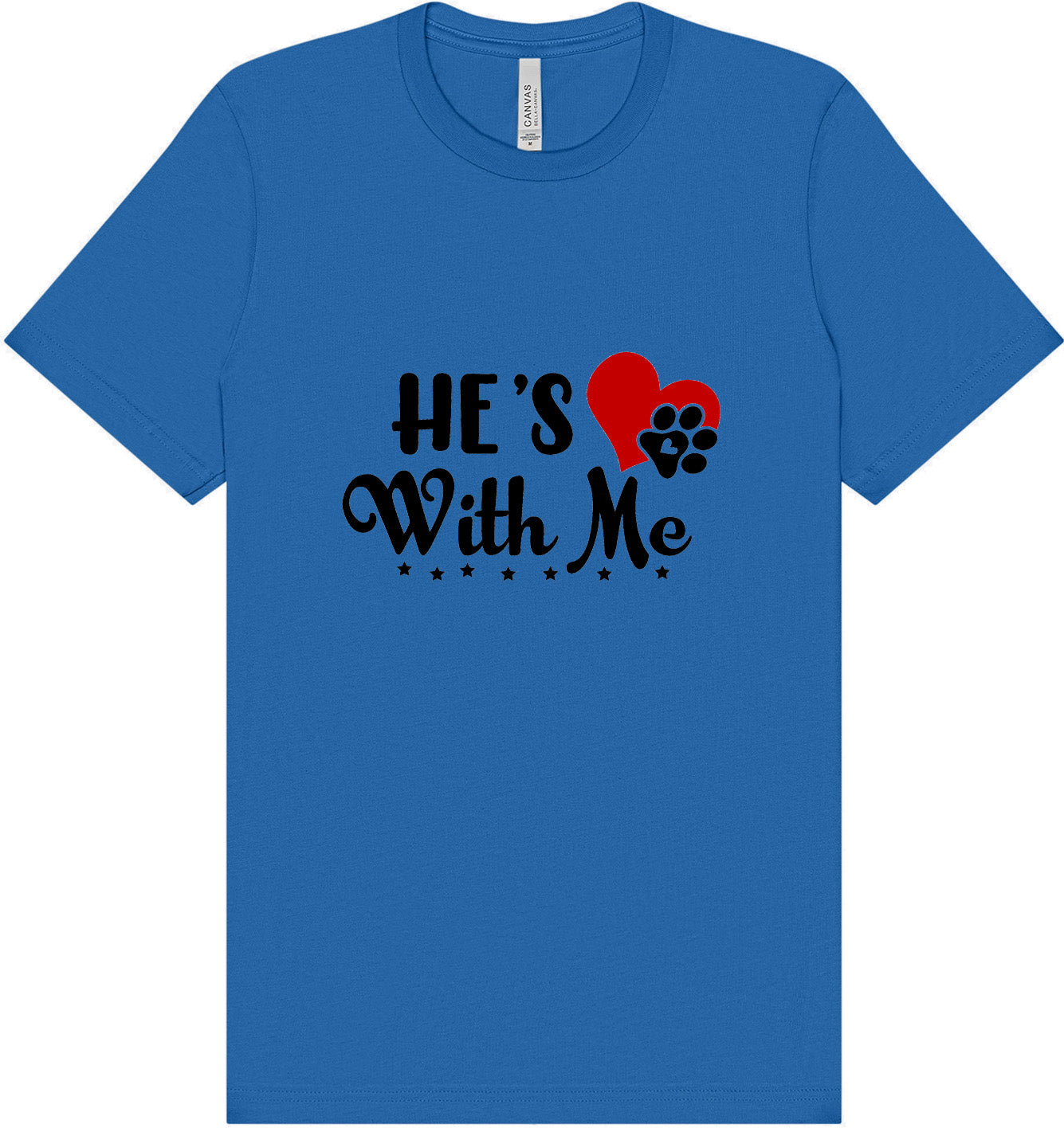 Cutesy He's With Me Adult Bella Canvas Shirt