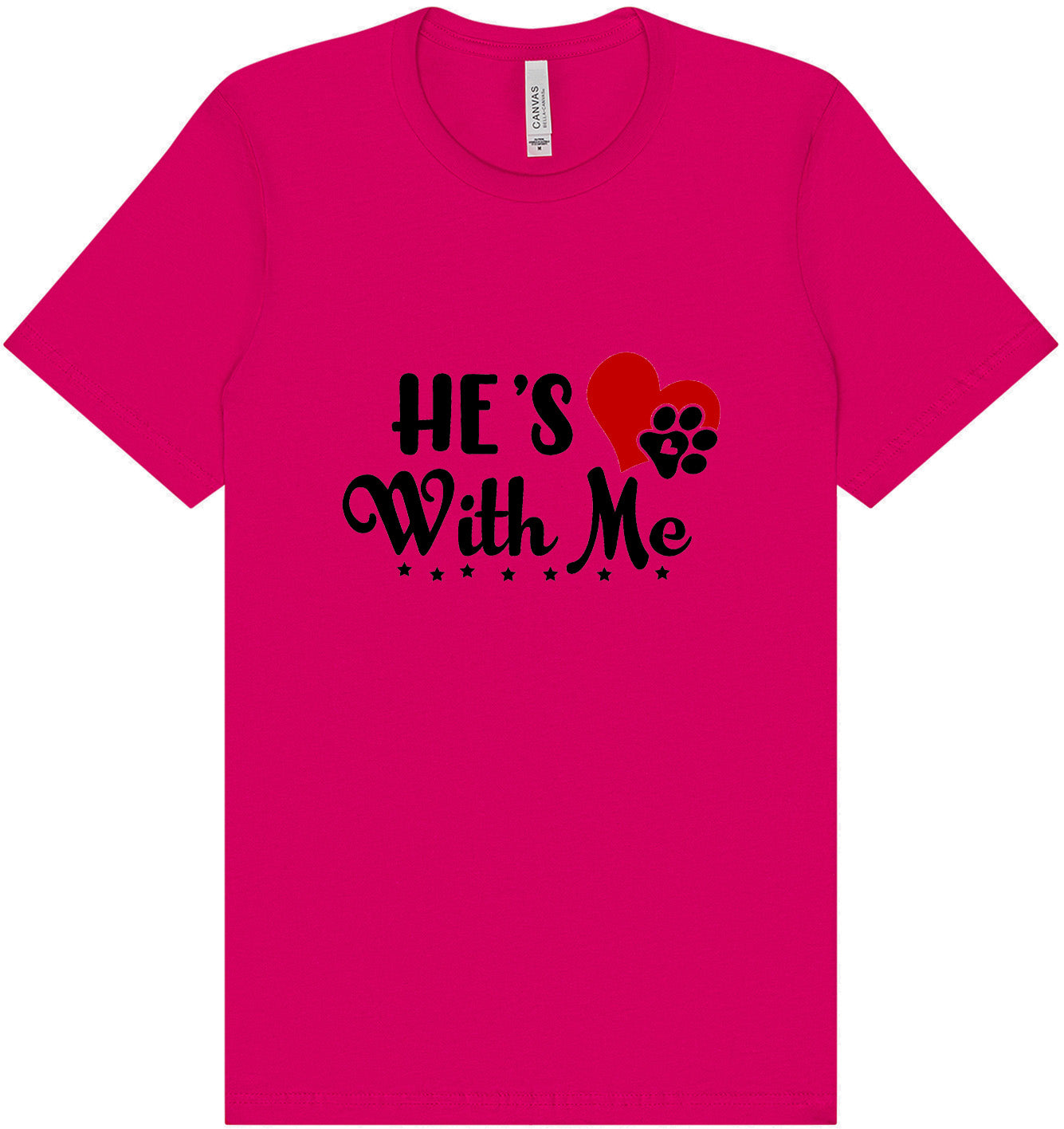 Cutesy He's With Me Adult Bella Canvas Shirt