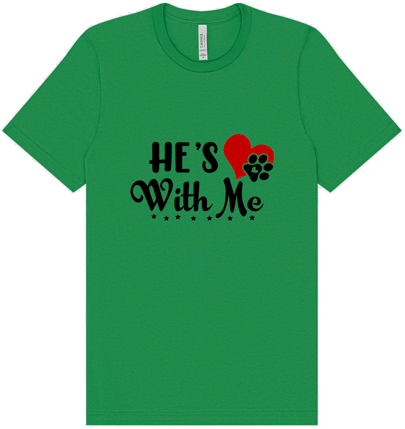 Cutesy He's With Me Adult Bella Canvas Shirt