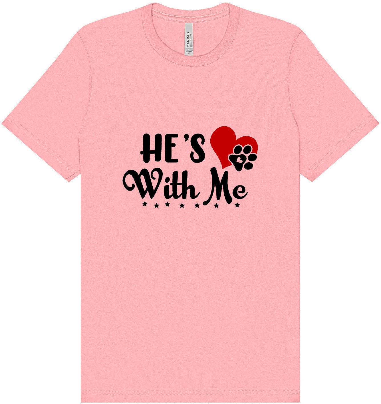 Cutesy He's With Me Adult Bella Canvas Shirt