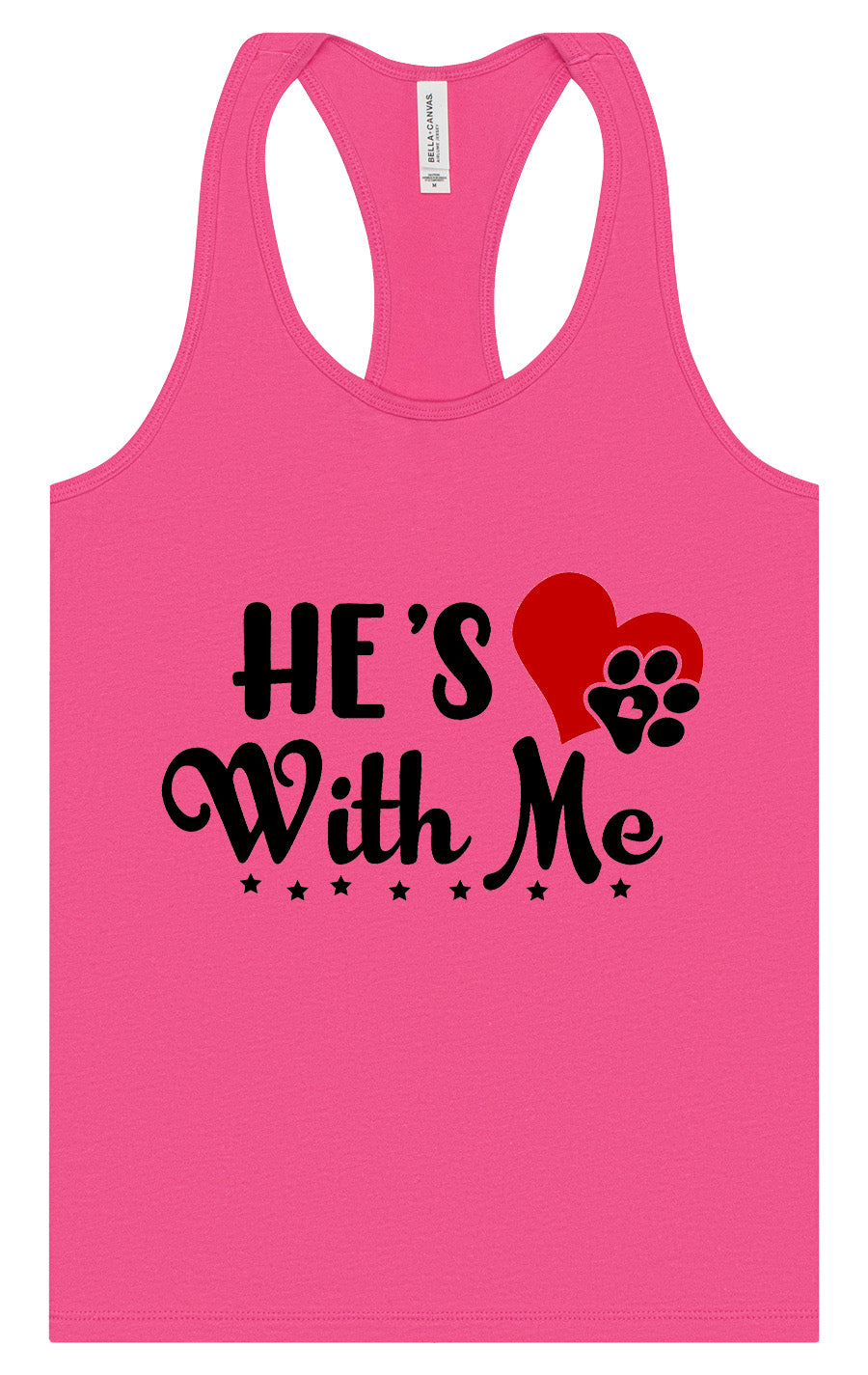 Cutesy He's With Me Women's Racerback Tank
