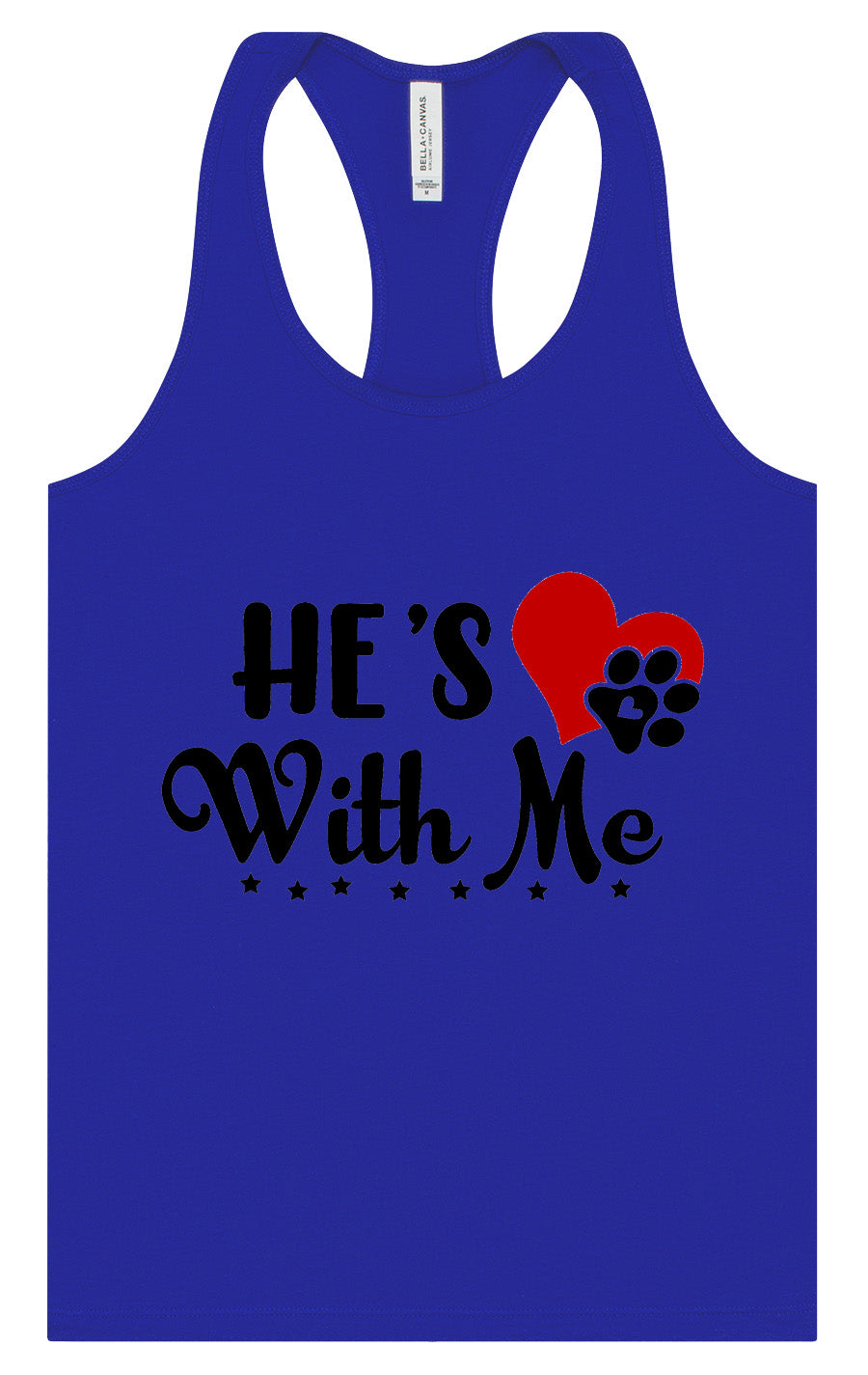 Cutesy He's With Me Women's Racerback Tank