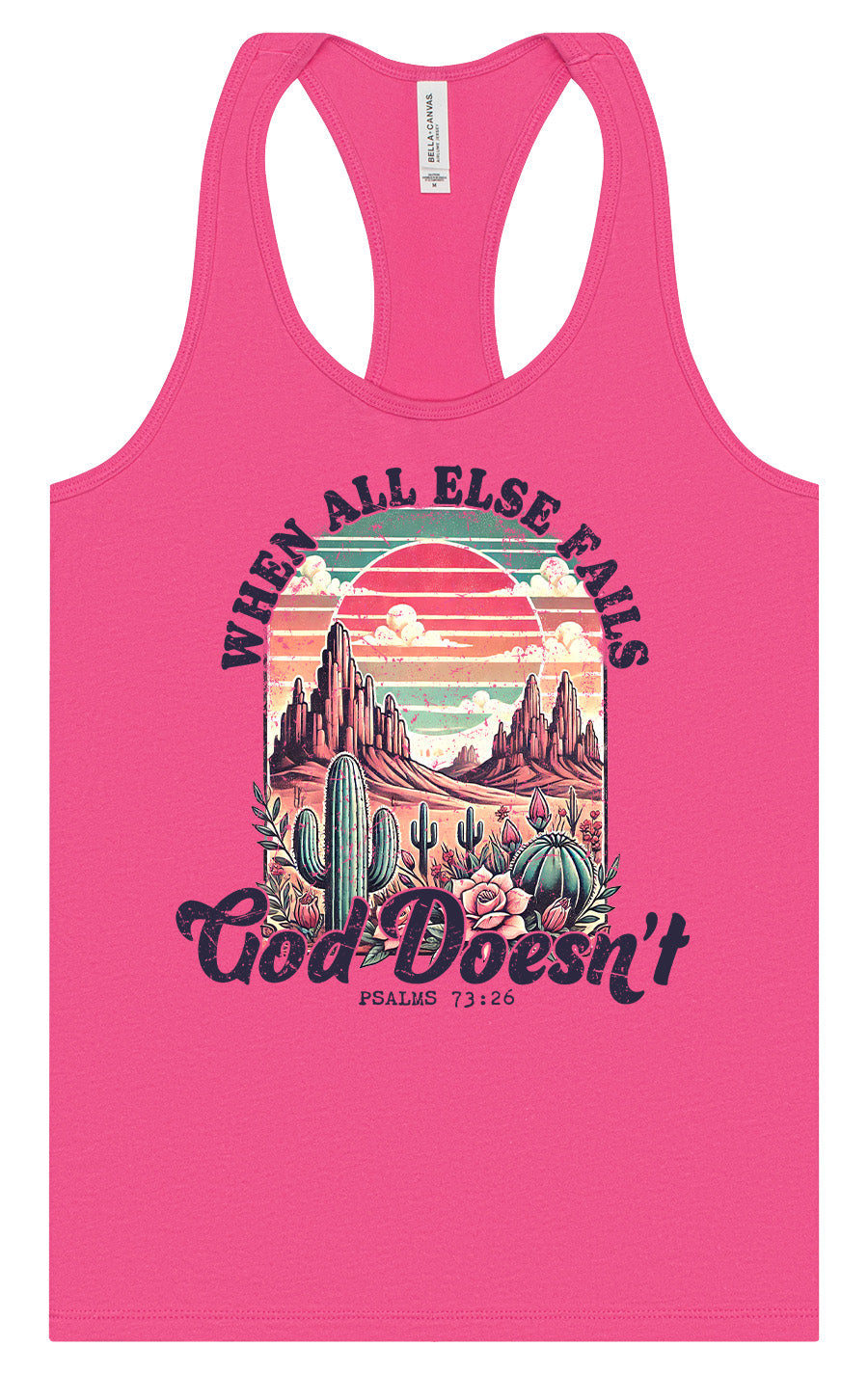 God Doesn't Fail Women's Racerback Tank