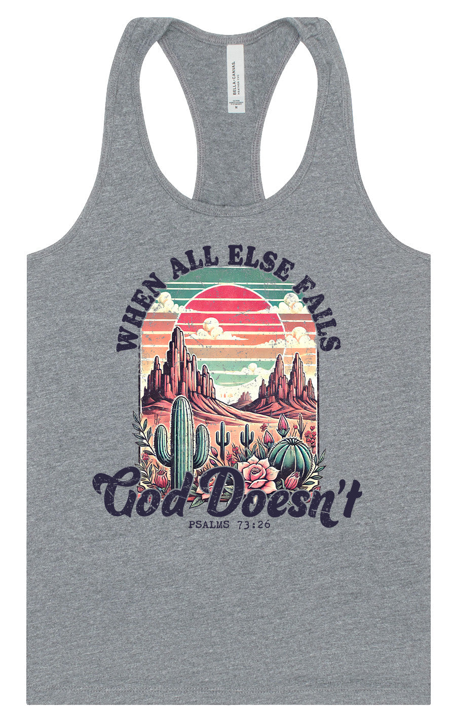 God Doesn't Fail Women's Racerback Tank