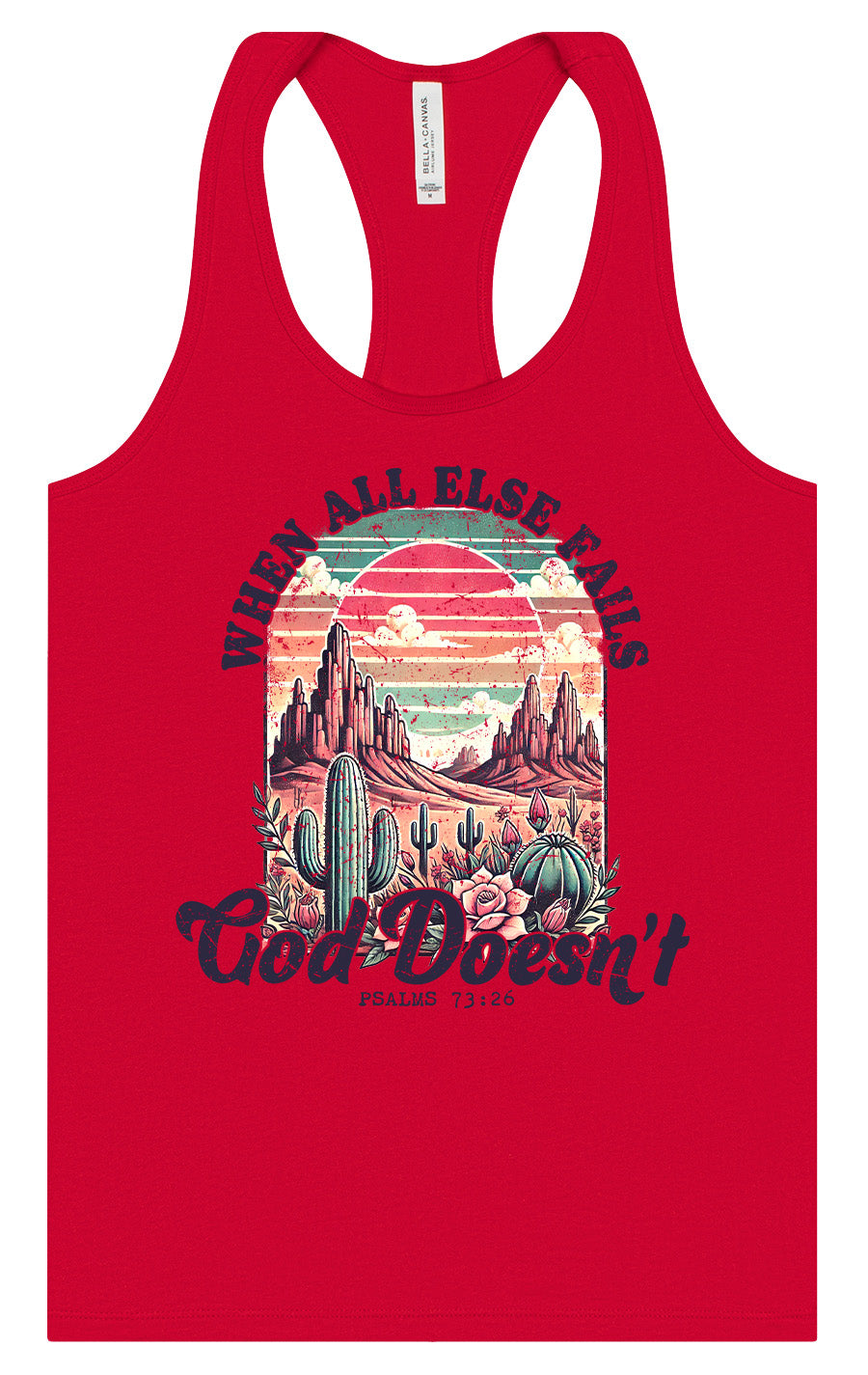 God Doesn't Fail Women's Racerback Tank