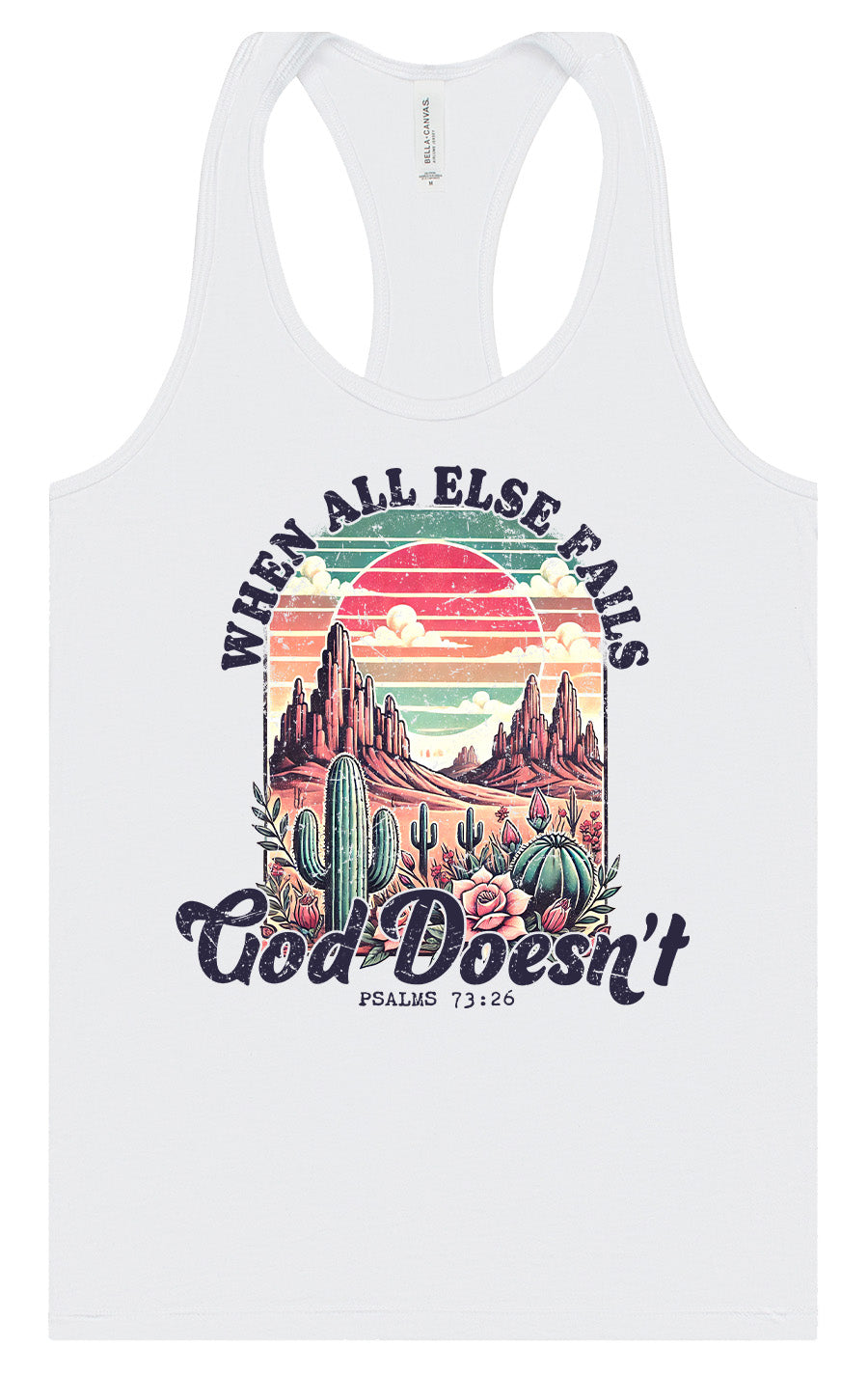 God Doesn't Fail Women's Racerback Tank