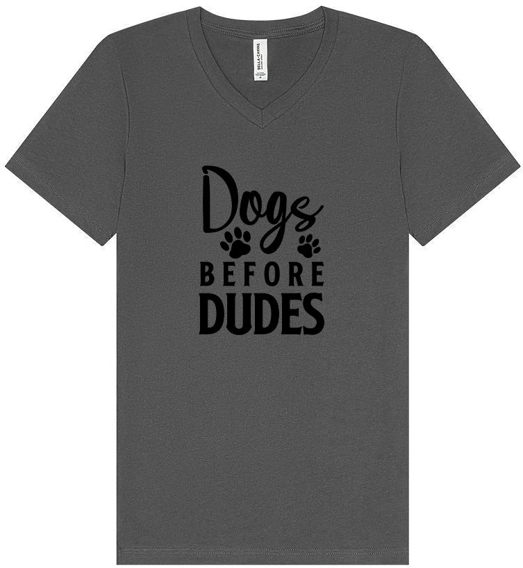 Dogs Before Dudes Unisex V-Neck Shirt