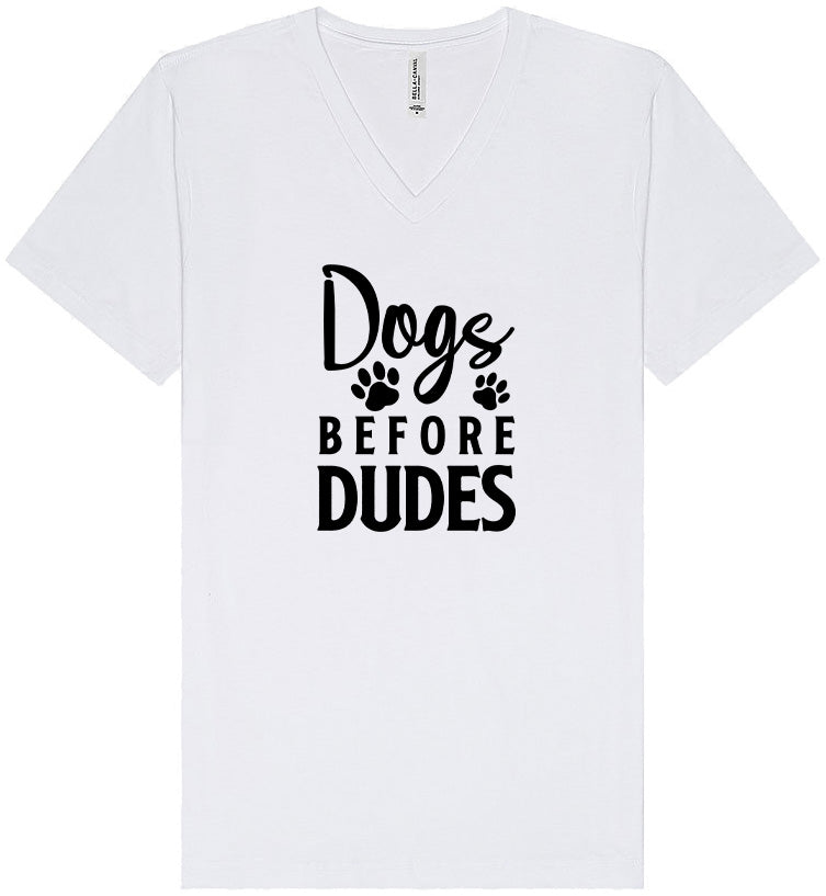 Dogs Before Dudes Unisex V-Neck Shirt