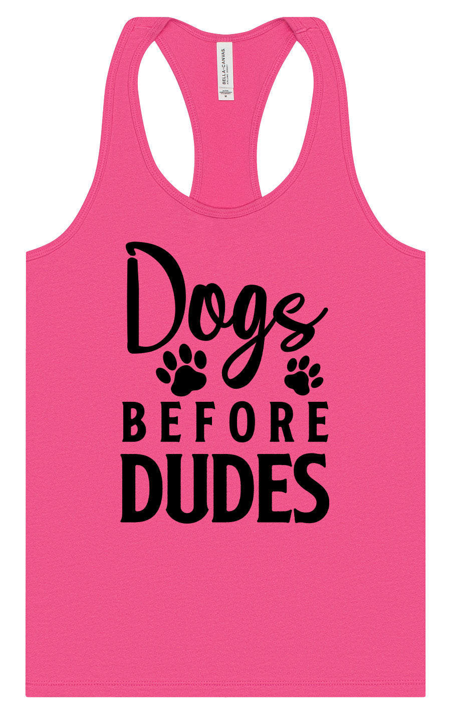 Dogs Before Dudes Women's Racerback Tank