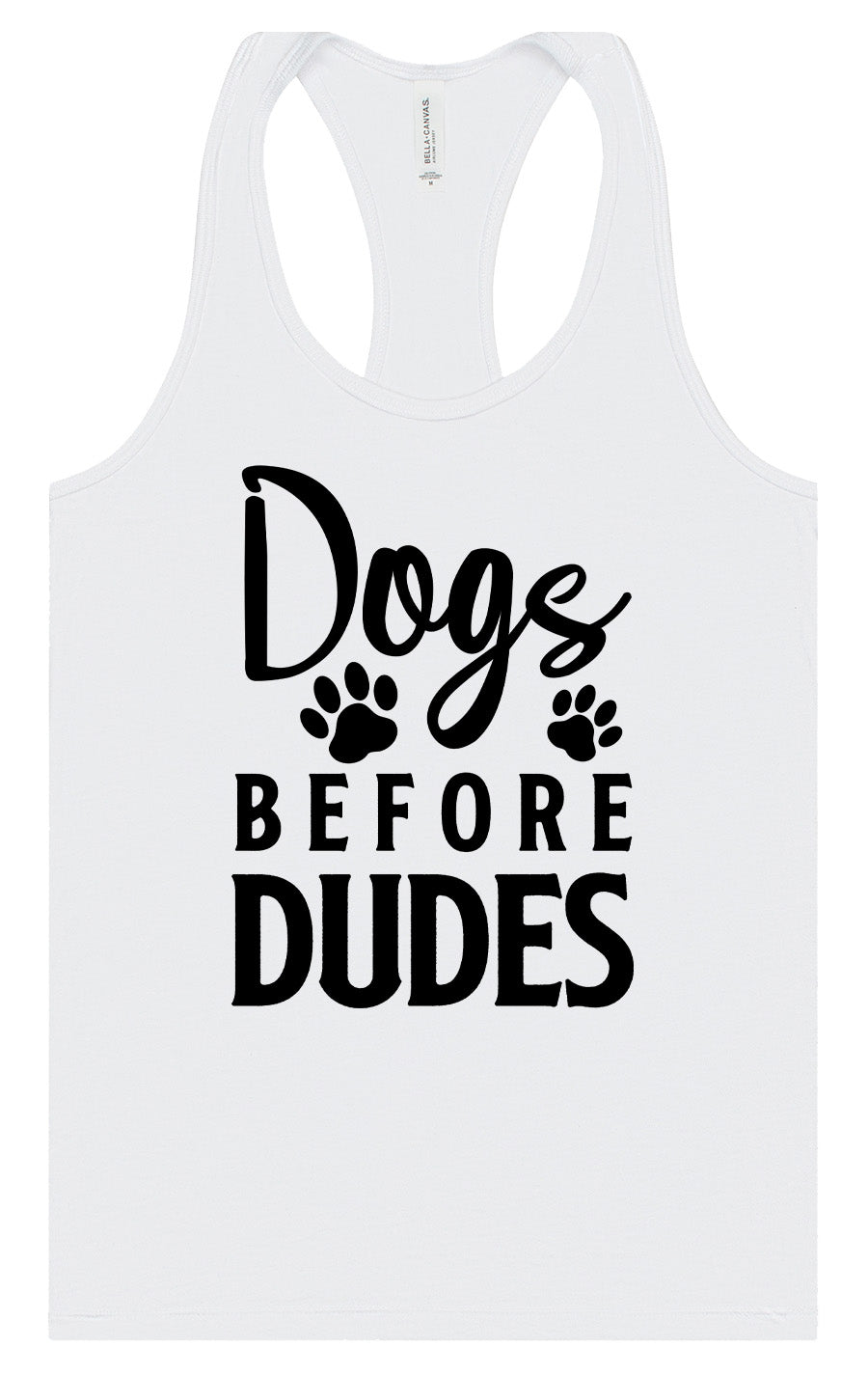 Dogs Before Dudes Women's Racerback Tank