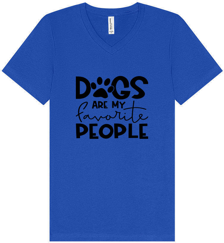 Dogs Are My Favorite People Unisex V-Neck Shirt
