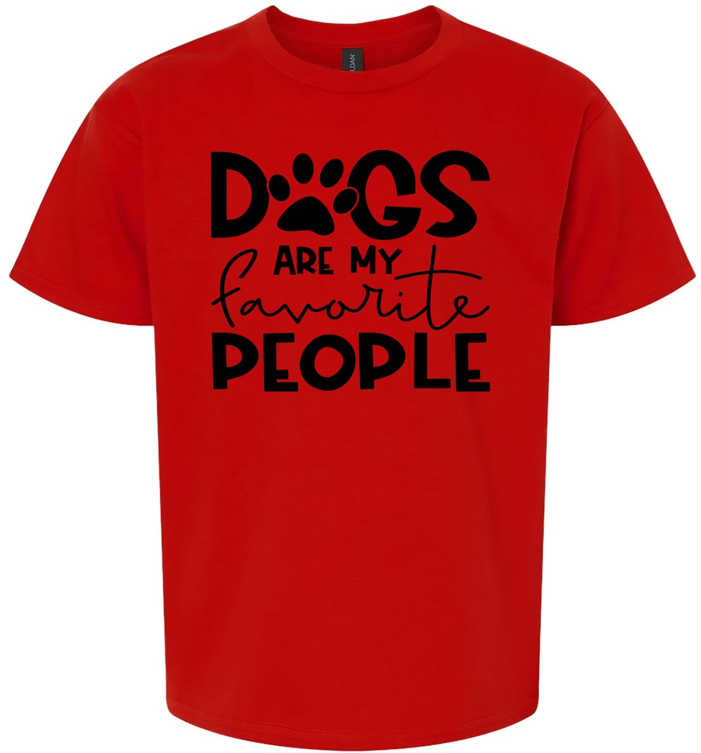 Dogs Are My Favorite People Children's Gildan Soft Shirt