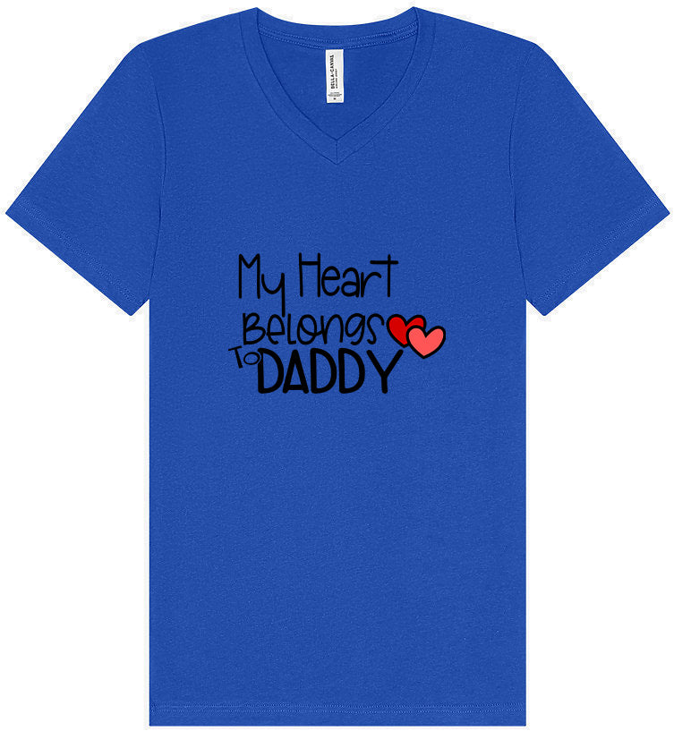 My Heart Belongs to Daddy Unisex V-Neck Shirt