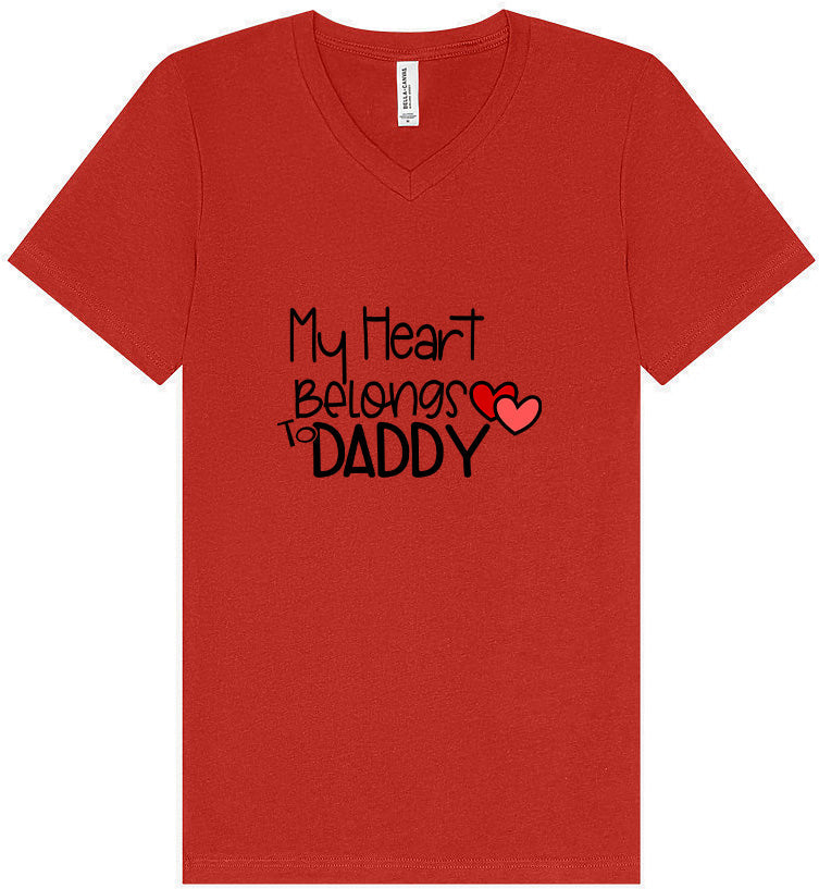 My Heart Belongs to Daddy Unisex V-Neck Shirt