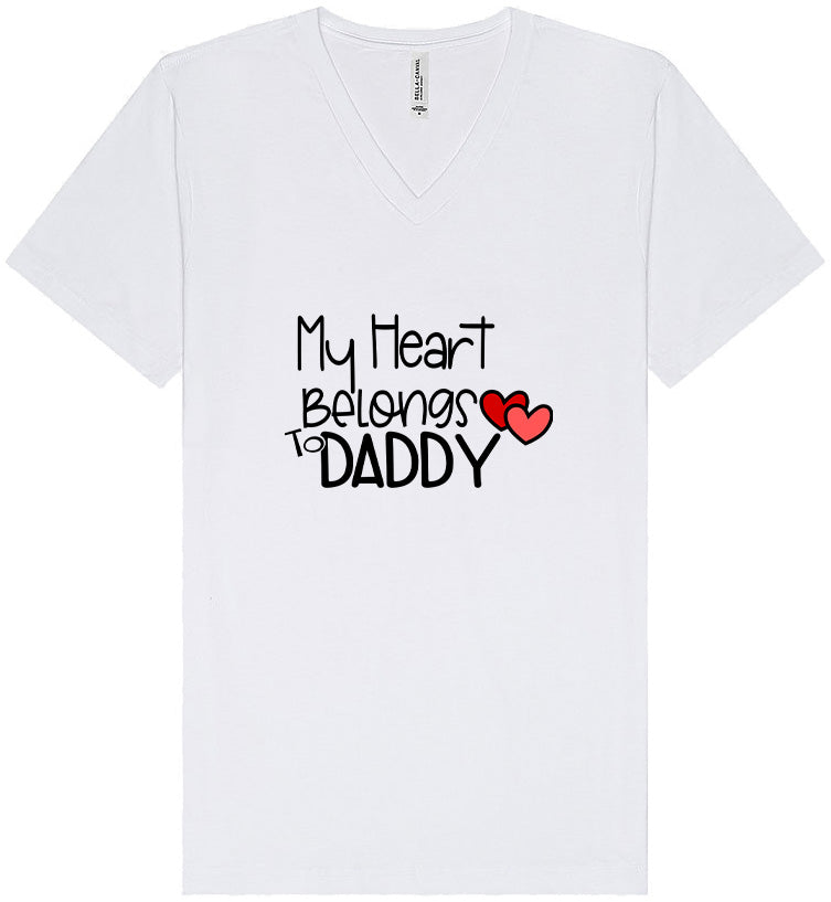 My Heart Belongs to Daddy Unisex V-Neck Shirt