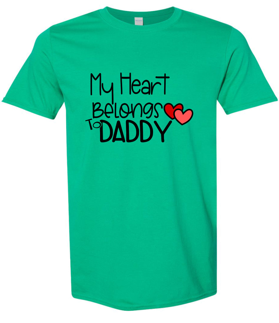 My Heart Belongs to Daddy Adult Gildan Soft Shirt