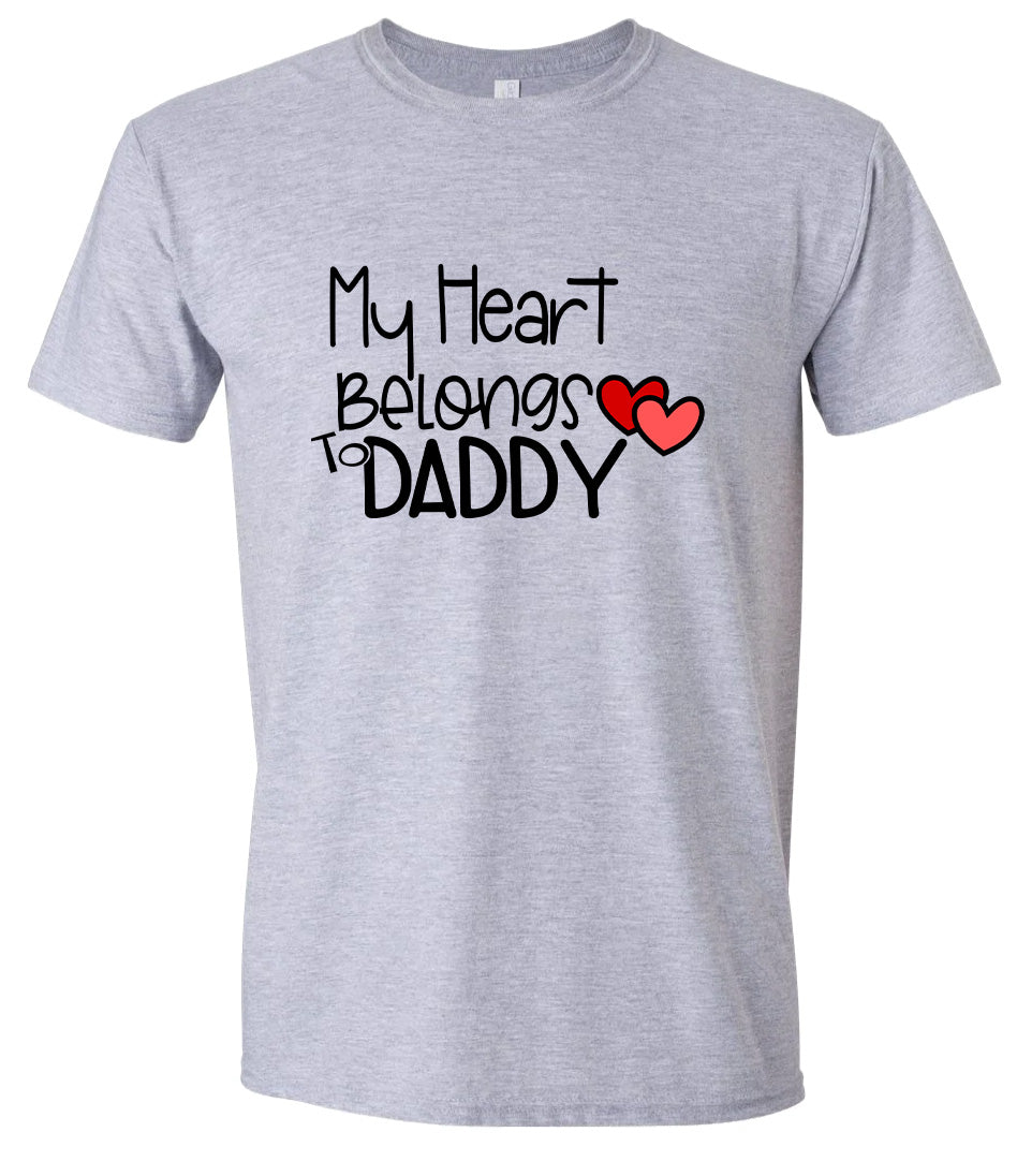My Heart Belongs to Daddy Adult Gildan Soft Shirt