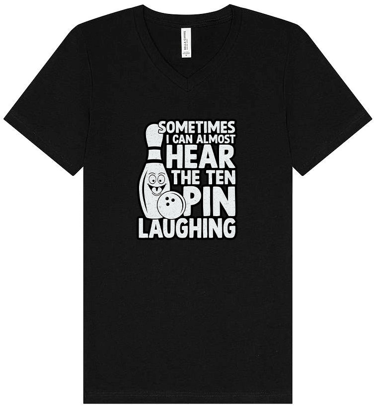 Ten Pin Laughing Unisex V-Neck Shirt