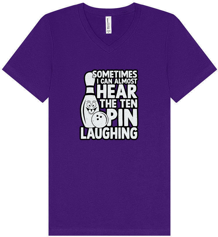 Ten Pin Laughing Unisex V-Neck Shirt