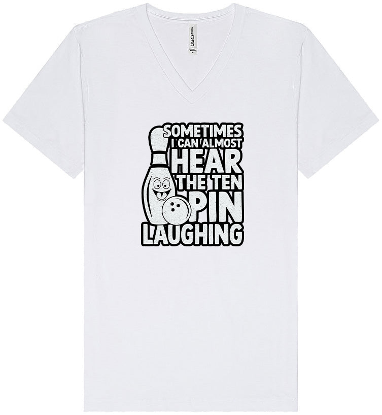 Ten Pin Laughing Unisex V-Neck Shirt