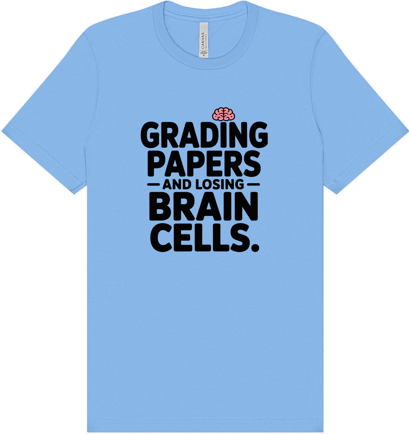 Grading Papers, Losing Brain Cells Adult Bella Canvas Shirt