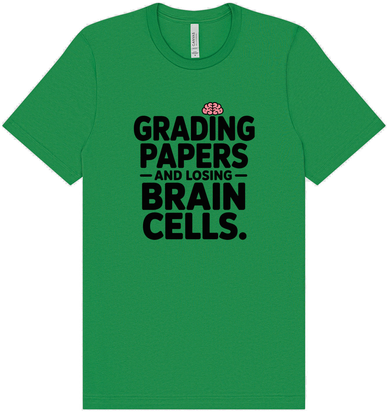 Grading Papers, Losing Brain Cells Adult Bella Canvas Shirt