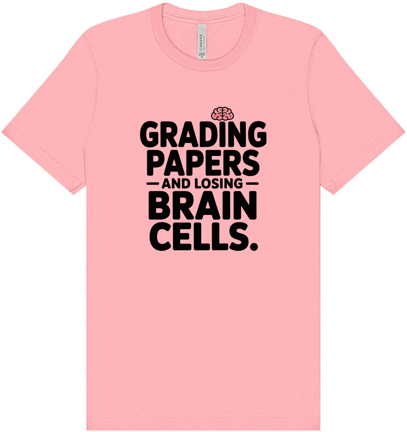 Grading Papers, Losing Brain Cells Adult Bella Canvas Shirt