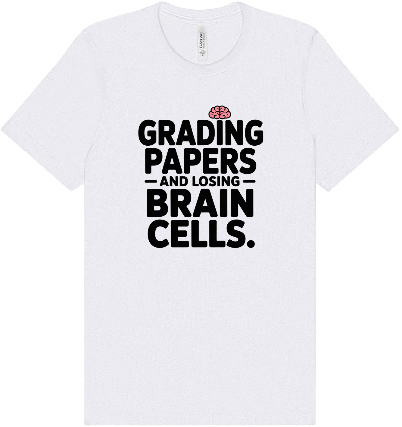 Grading Papers, Losing Brain Cells Adult Bella Canvas Shirt